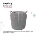 Miniso Canasta de Almacenamiento Redondo Trenzado Gris Oscuro