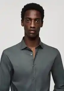 Camisa Palmar Verde Talla S Hombre Mango