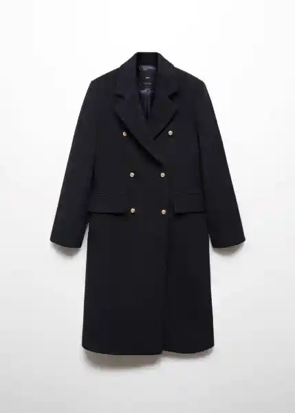 Abrigo Solete Azul Noche Talla XS Mujer Mango