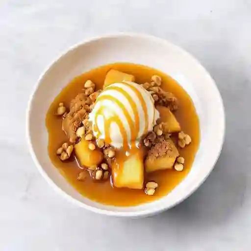 Crumble De Manzana Con Helado