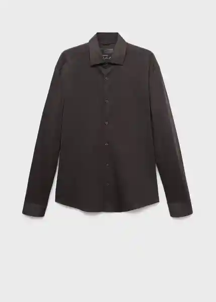 Camisa Adana Marrón Talla S Hombre Mango