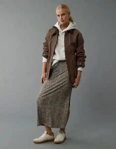 Chaqueta Mujer Café Talla: SMALL 3625203 American Eagle