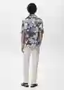 Camisa Scorcio Navy Talla L Hombre Mango