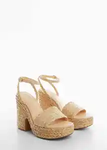 Sandalias Lailo Beige Talla 37 Mujer Mango