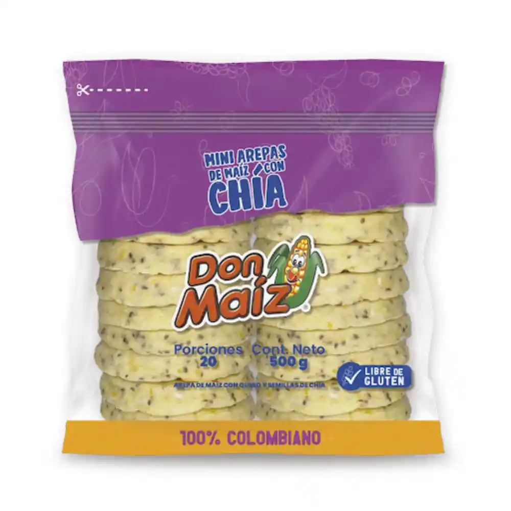 Mini Arepas Con Semillas de Chia