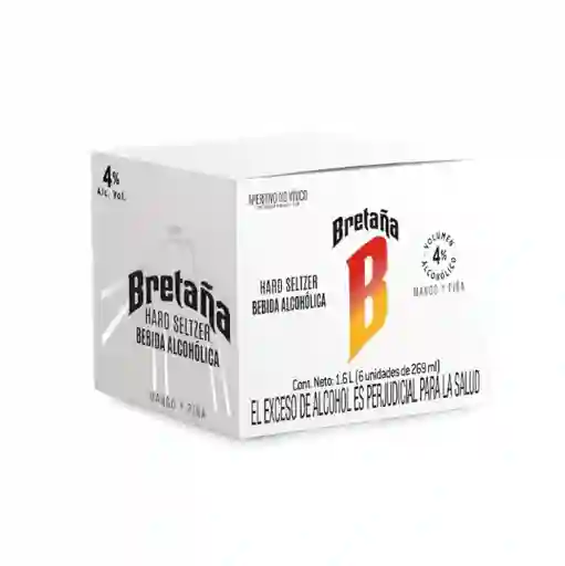 Bretaña Pack Bebida Con Alcohol Mango Piña