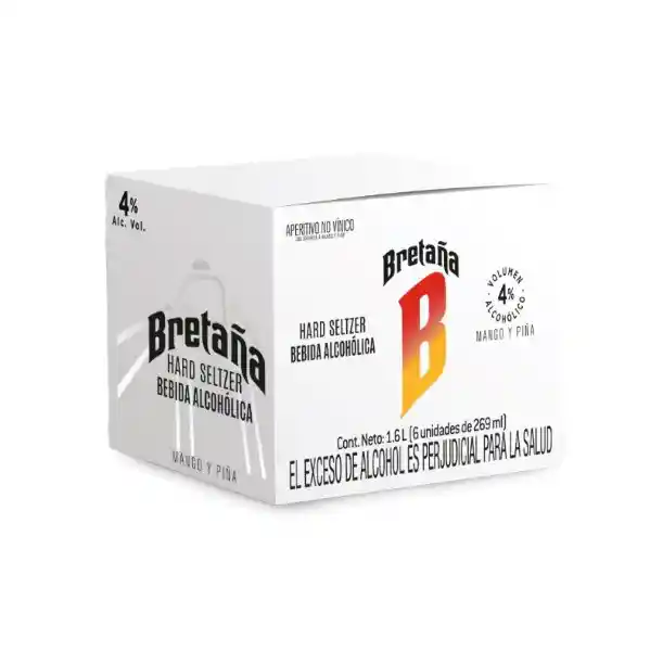 Bretaña Pack Bebida Con Alcohol Mango Piña