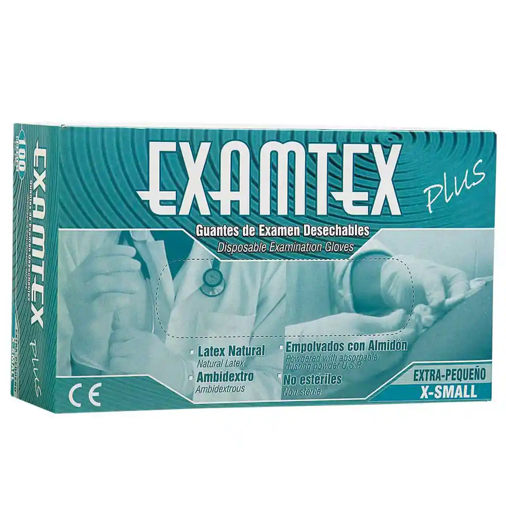 Examtex Guantes Desechables Tamaño XS