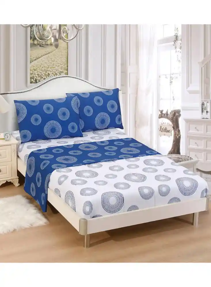 Set de Sábanas Blancas Circulo Stilotex Cbel11