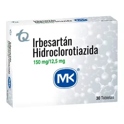 Mk Irbesartan Hidroclorotiazida Tabletas (150 mg / 150 mg)