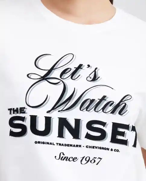 Camiseta Sunset Graphic Tee Crudo Prístino Claro T. M Chevignon