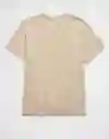 Camiseta Mujer Beige Talla: LARGE 9929106 American Eagle