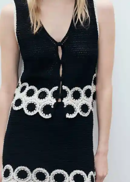 Chaleco Ton Negro Talla S Mujer Mango