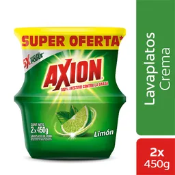 Lavaplatos en Crema Axion Limón Pote 450 g x 2