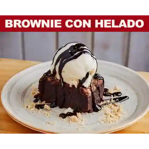 Brownie con Helado