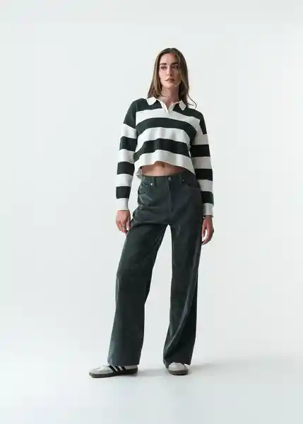 Pantalón Adri Mujer Verde Hidai Ultraoscuro Talla 12 433G358 Naf Naf