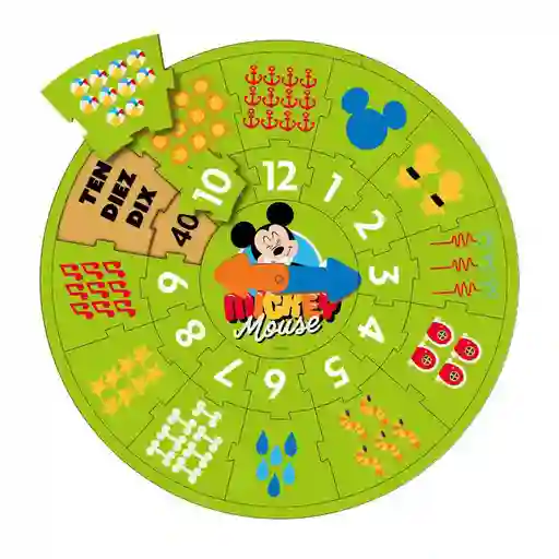 Reloj de Aprendizaje Rompe Mickey Ronda