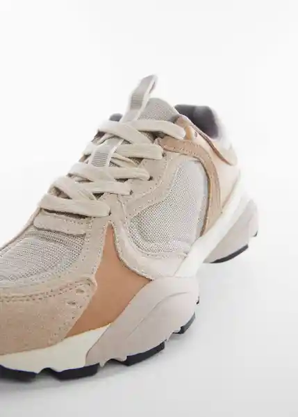 Zapatos Deportiva Clot Beige Talla 41 Mujer Mango