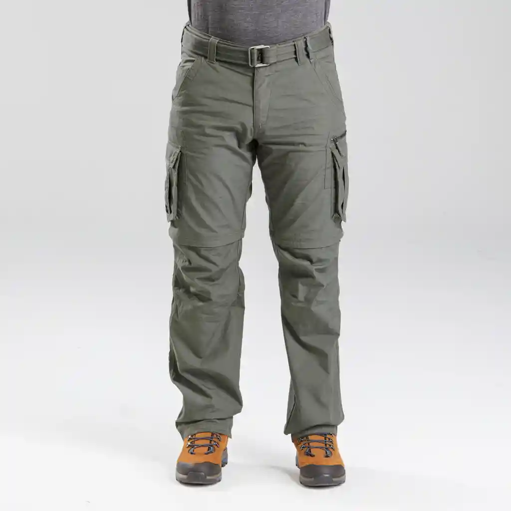 Pantalón Convertible de Trekking de Viaje Para Hombre Forclaz Travel 100 Gris