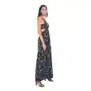 Vestido Ixora Estampado Liso Negro Talla S