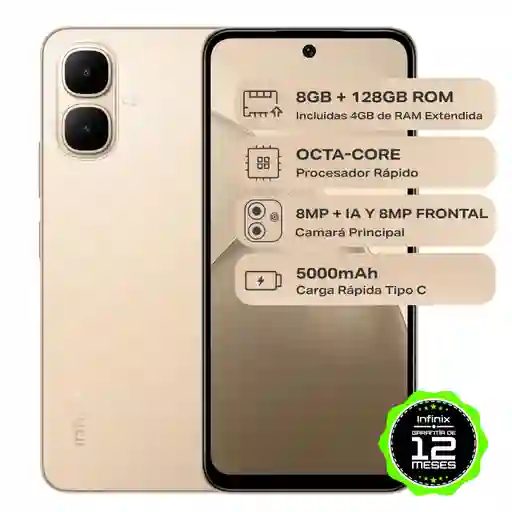 Celular Infinix Smart 10 4gb Ram/128gb Dorado