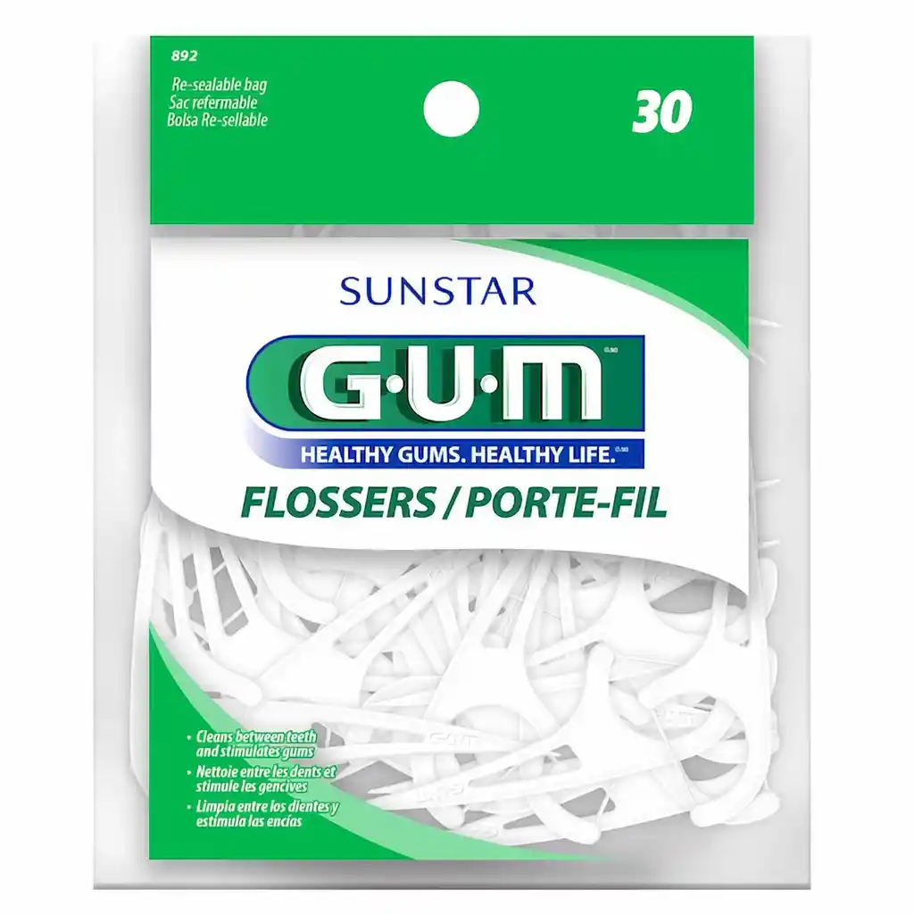 Gum Hilo Dental Flossers Blancos