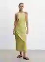 Vestido Honey-H Verde Pastel Talla XL Mujer Mango