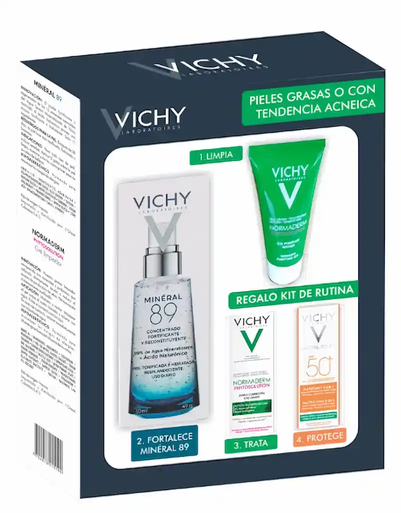 Vichy Kit de Crema Rutina para Pieles Grasas o Tendencia Acneica