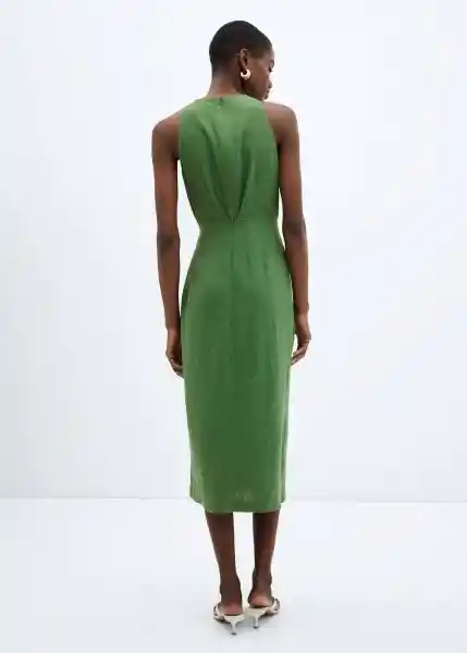 Vestido Susi-H Verde Talla S Mujer Mango