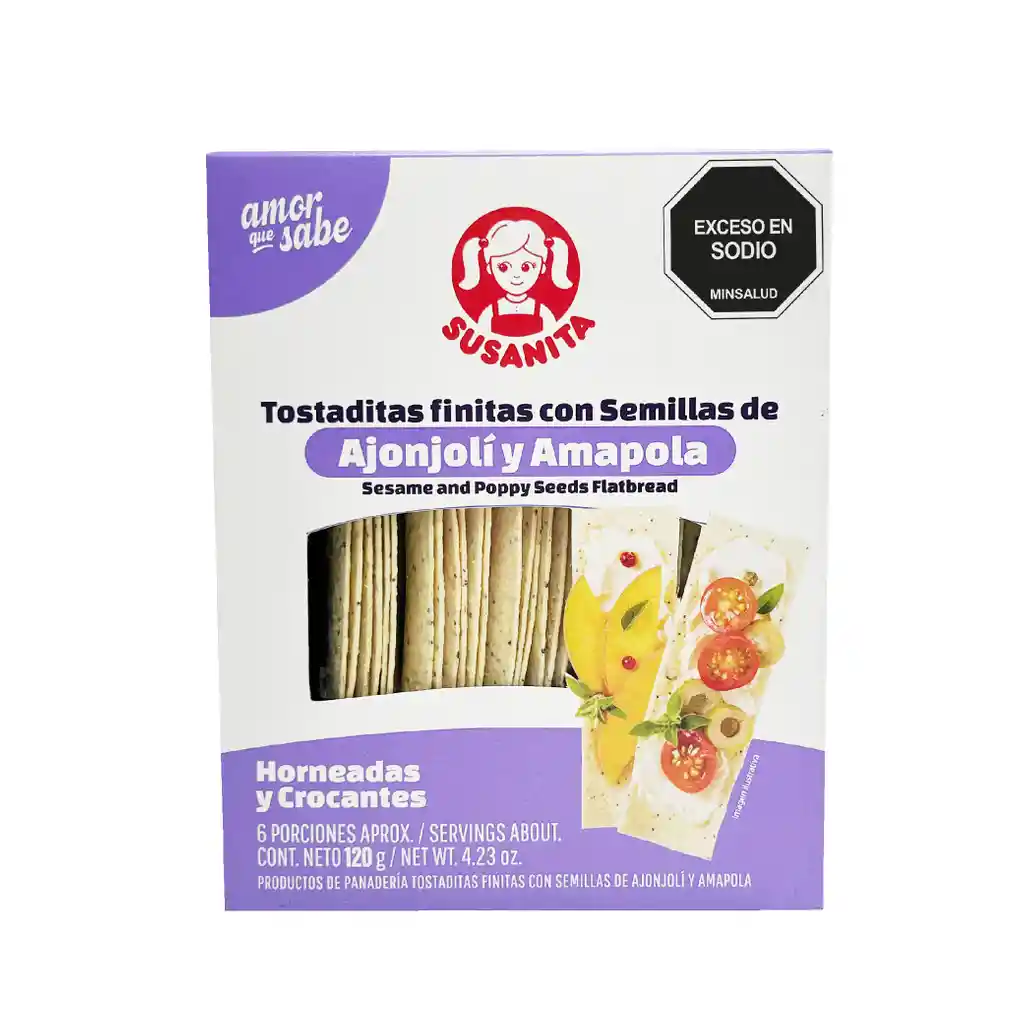 Tostaditas finitas con semillas susanita x 120g