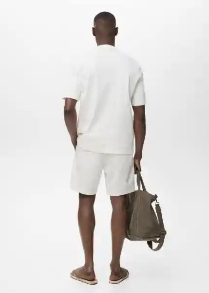 Camiseta Anouk Off White Talla L Hombre Mango