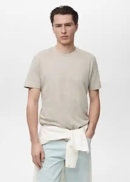 Camiseta Cherlo Hielo Talla S Hombre Mango