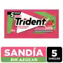 Chicle Trident Sin Azúcar Sabor Sandia 5 Unid