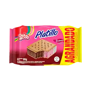 Crem Helado Galleta Helada Platillo Tres Sabores