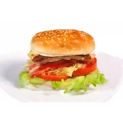 Combo hamburguesa con gaseosa.