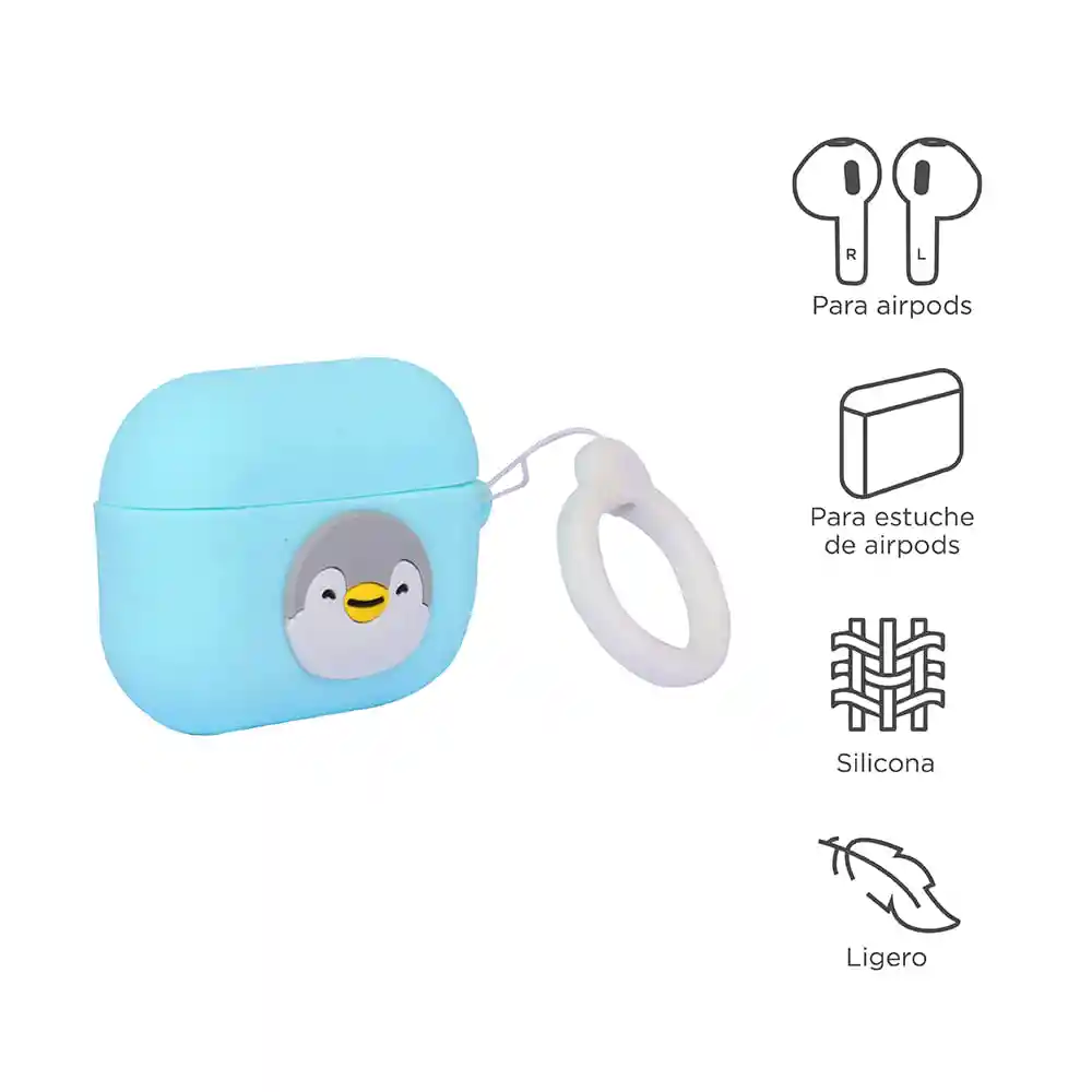 Miniso Estuche Para Airpodspro Mini Family Azul