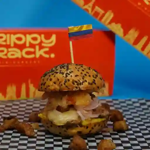 Mini hamburguesa colombiana