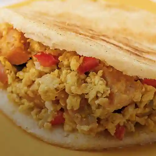 Arepa con huevos