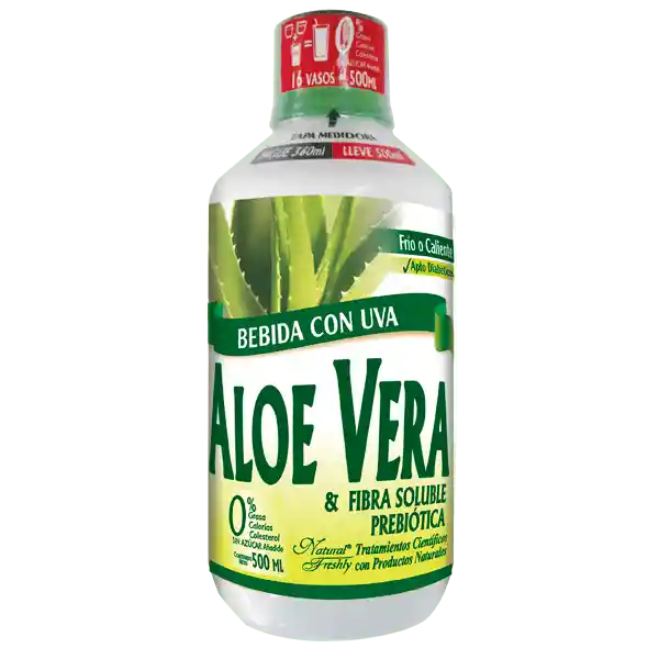 Natural Freshly Bebida Funcional de Aloe Vera Con Uva