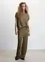 Camiseta Birbi Khaki Talla M Mujer Mango