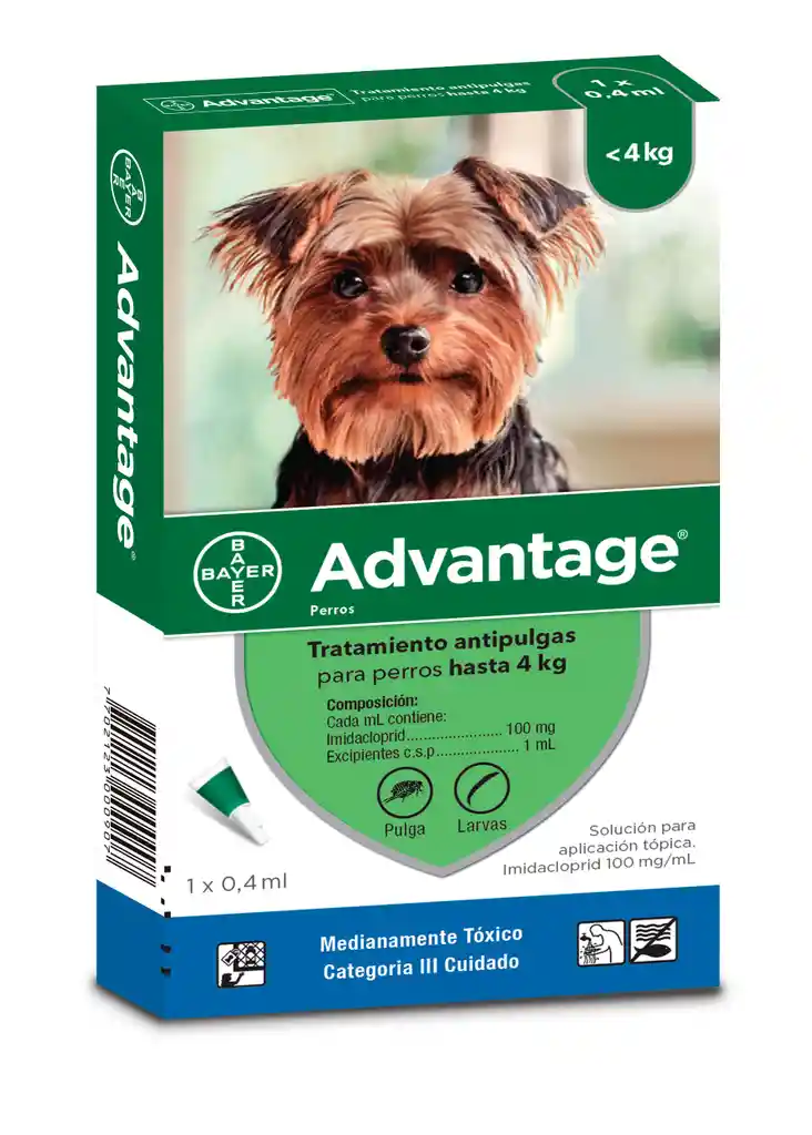 Advantage Antipulgas para Perro de Hasta 4 Kg 
