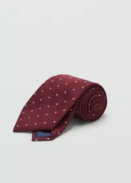 Corbata Dots8 Burdeos Talla 99 Hombre Mango