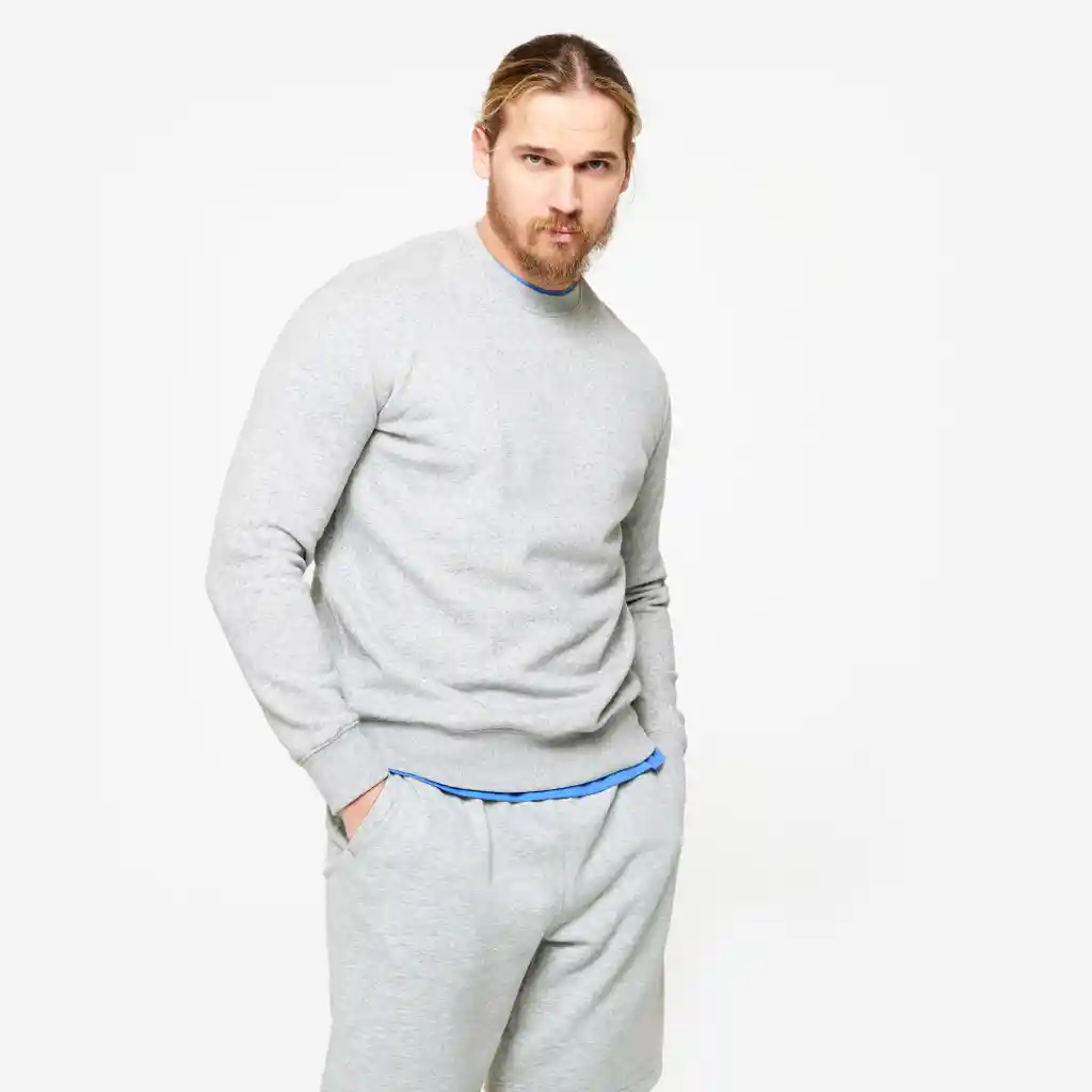 Saco Sudadera Cálido Fleece Para Hombre Gris