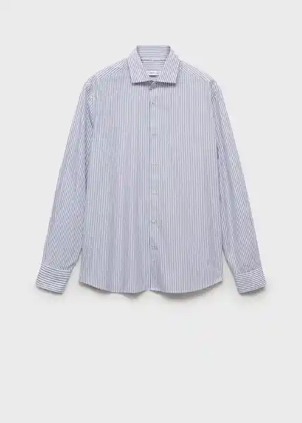Camisa Donosti Azul Talla XS  Hombre Mango