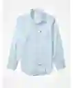 Camisa Hombre Azul Talla LARGE 400386795932 American Eagle