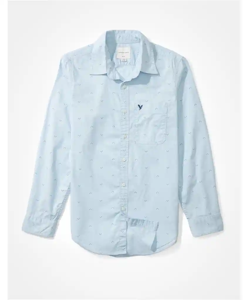 Camisa Hombre Azul Talla LARGE 400386795932 American Eagle
