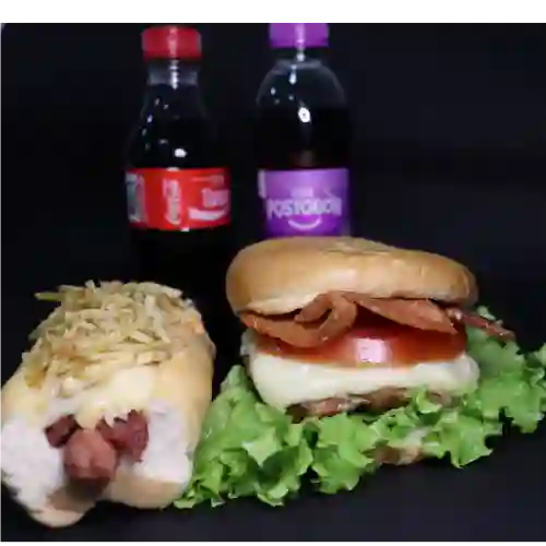 Combo Perro y Hamburguesa Sencilla+gaseo
