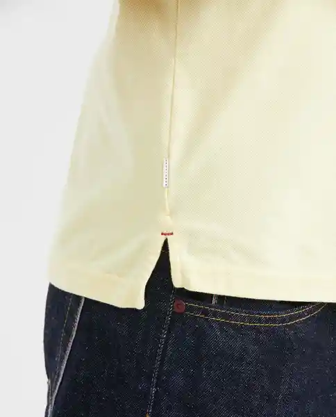 Camiseta Polo Summer Jacquard Amarillo Pastel Claro XS Chevignon