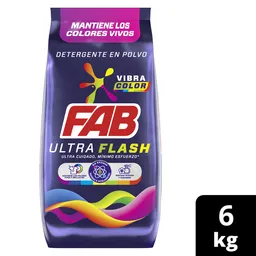 Fab Detergente en Polvo Ultra Flash Color