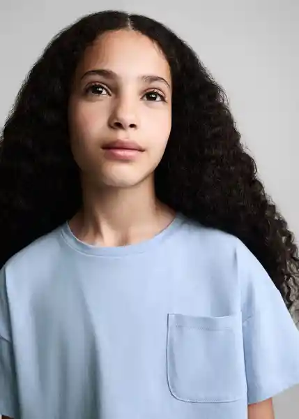 Camiseta Jimmy Celeste Talla 08 Niños Mango